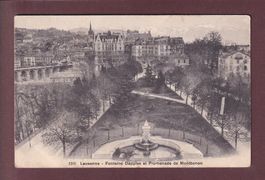 LAUSANNE - Fontaine Dapples Promenade direction Palace 1908