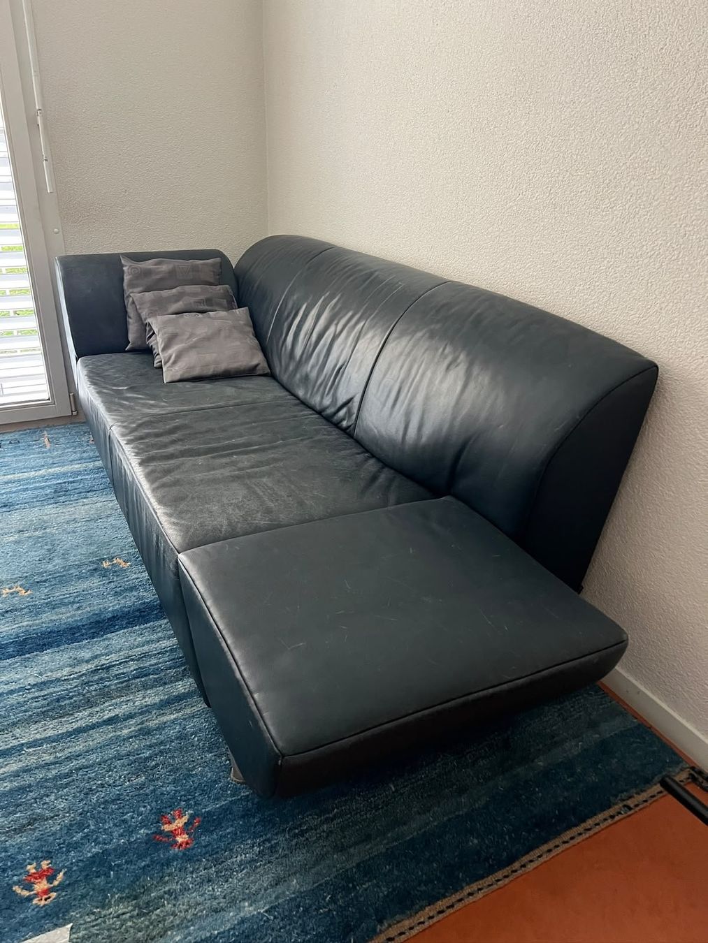 Sofas: Leder-Sofa blau – Gebraucht aus Luzern von Strasser2008 2