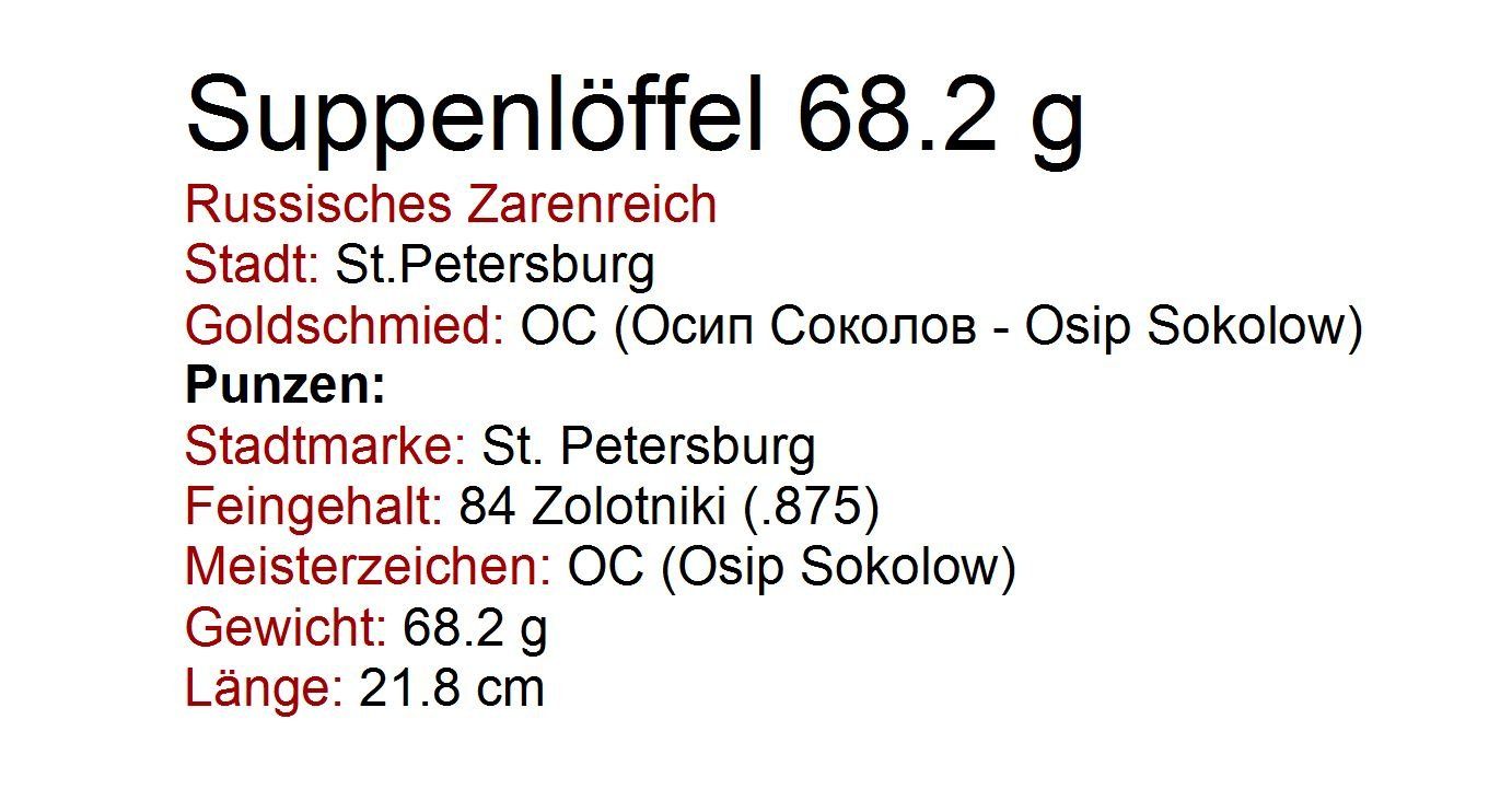 Cucchiai: Grosser russischer Löffel 68.2 g – Usato da Flamatt venduto da samowarow 1
