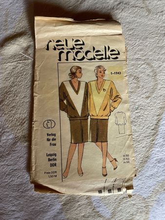 Schnittmuster Neue Modelle DDR Ostalgie nähen schneidern