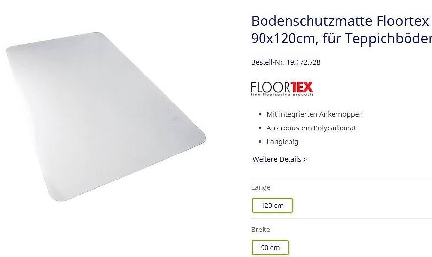 Tappetini fitness: Bodenmatte für Teppich – Usato da Stetten AG venduto da Glenia22 2