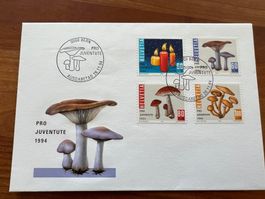 Pro Juventute Satz FDC 1994 Pilze   gest. (E1561)