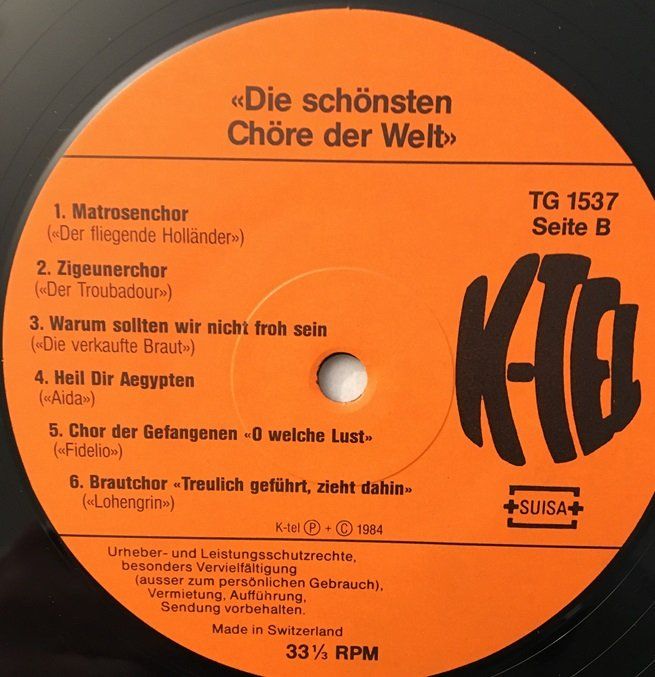 Schallplatten: Die schönsten Chöre der Welt (LP) – Gebraucht aus Grüningen von azulmarron 3