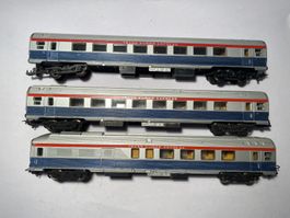 LIMA 3x Personenwagen TRANS EUROP EXPRESS, DC Achsen