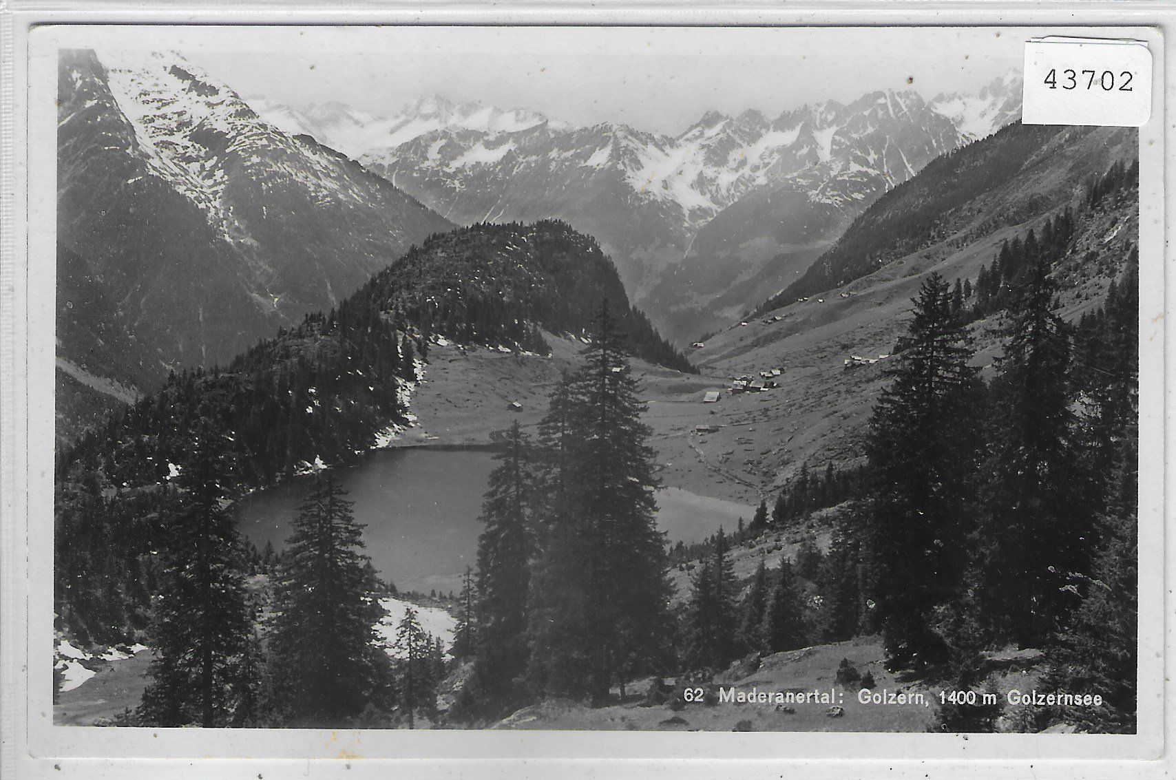 Cartoline postali: Maderanertal - Golzern, Golzernsee – Usato da Ettingen venduto da Kartenplanet
