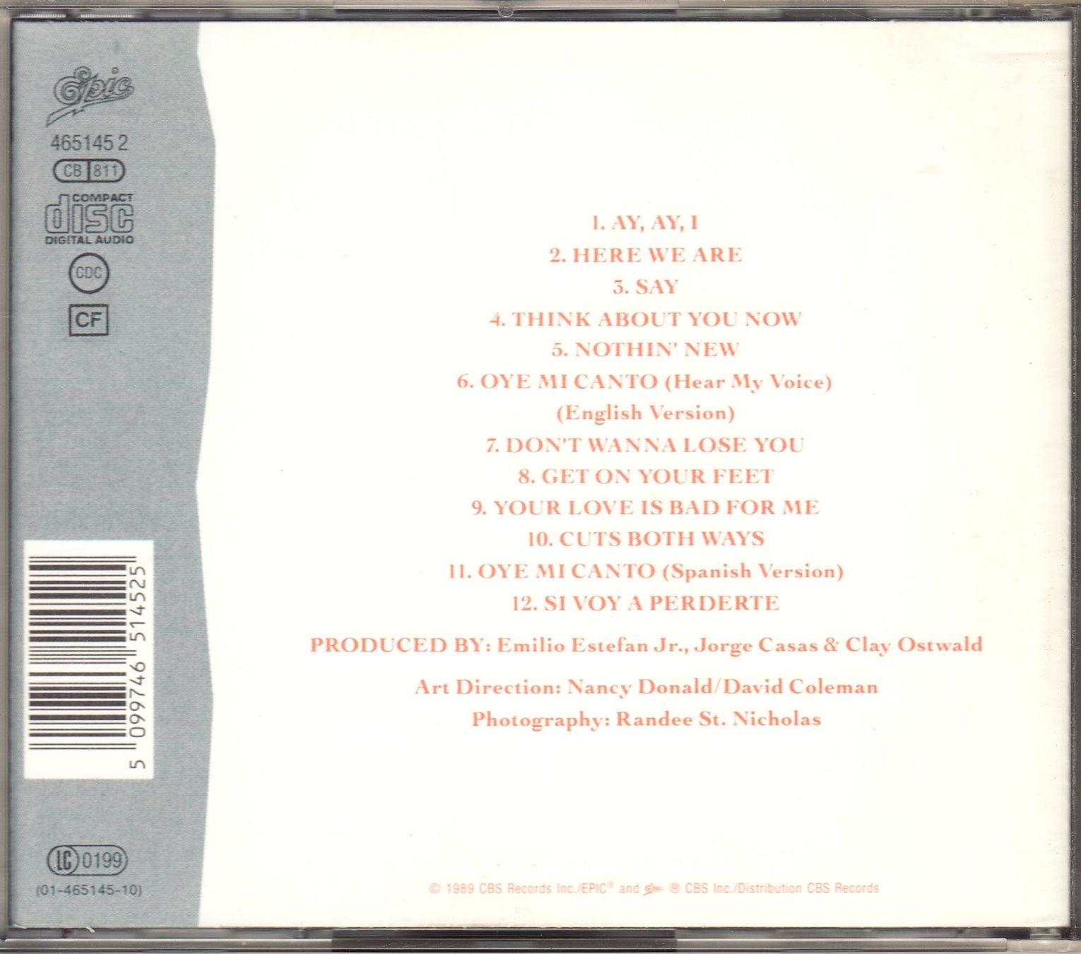 CD: Gloria Estefan – Cuts Both Ways – Nuovo (secondo la descrizione) da Boussens venduto da catfood01 1
