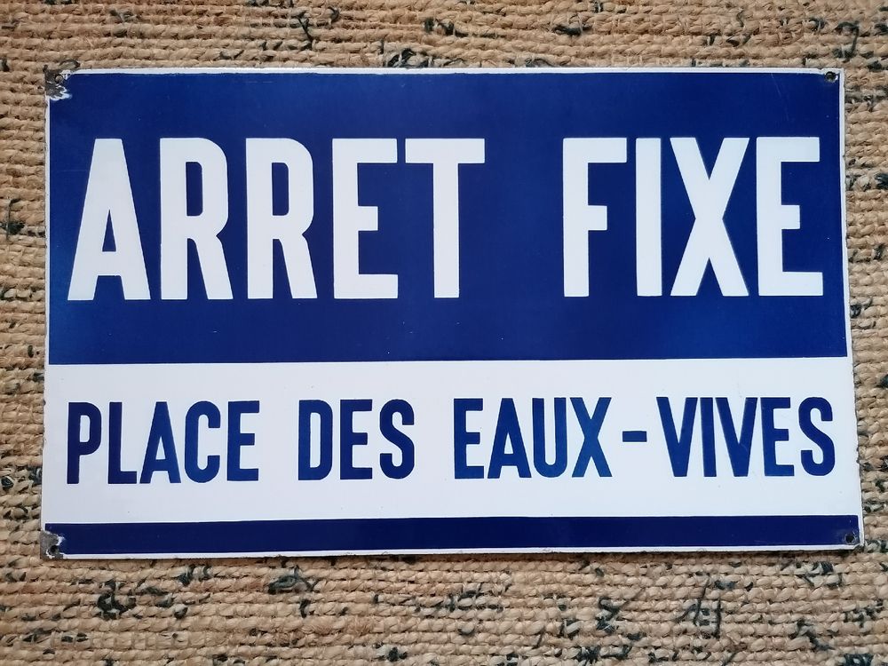 Plaque émaillée Vintage Décorative – ARRÊT BUS VENDÉEN, Neuve, En Métal