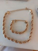 Schmuckset Kette und Armband goldfarben neuwertig