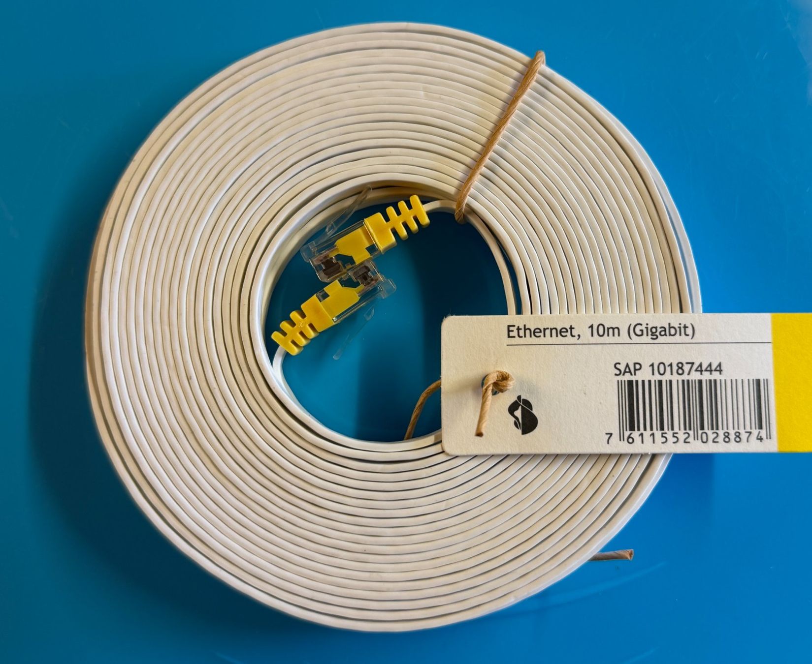 Swisscom Cavi: Ethernet Kabel 10m Gigabit – Nuovo e nell'imballaggio originale da Galmiz venduto da Vual