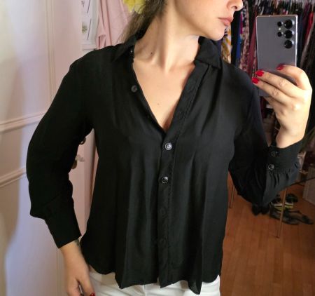 Schwarze Bluse Gr. 40 Top Zustand - Elegant & Zeitlos