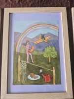 Aquarelle Claire Finaz artiste 1960 Décors pour enfants