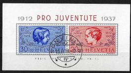 1937, PJ BLOCK, 0 SONVILIER, GUMMI **, SCHÖN!