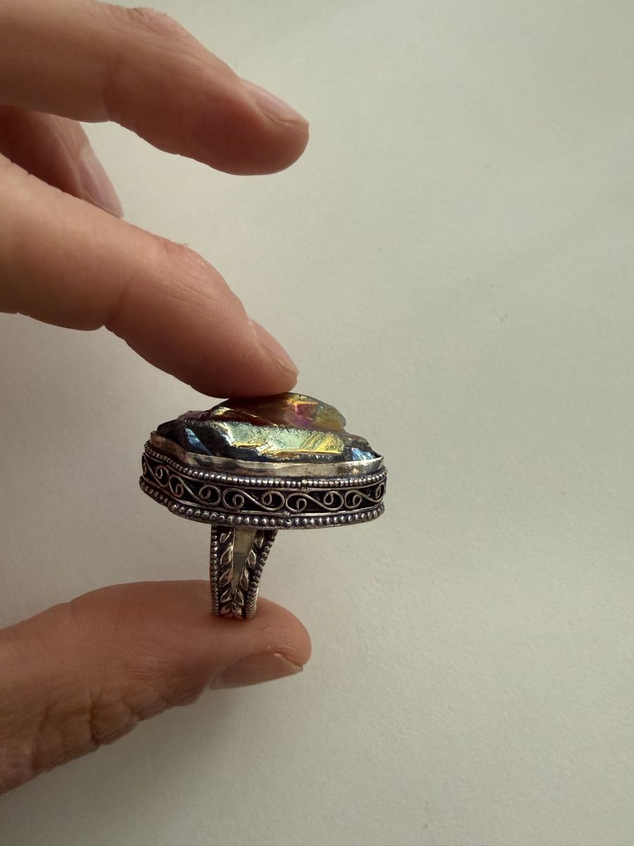 Ringe: Beautiful ring with multicoloured stone – Gebraucht aus Vevey von say_c25m 1