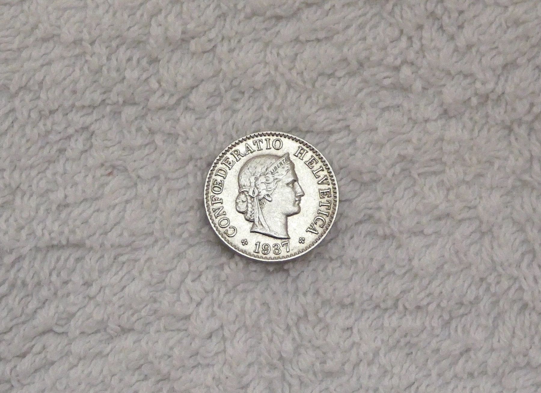 Tutti le monete: 5 centimes/rappen 1937 – Usato da Nyon venduto da Ilmi09