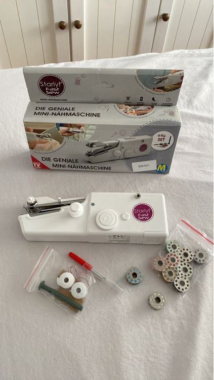 American Home Overlock-Nähmaschine AH100 – Tragbar, 4/3/2 Faden, Differentialvorschub, Inkl. Zubehör