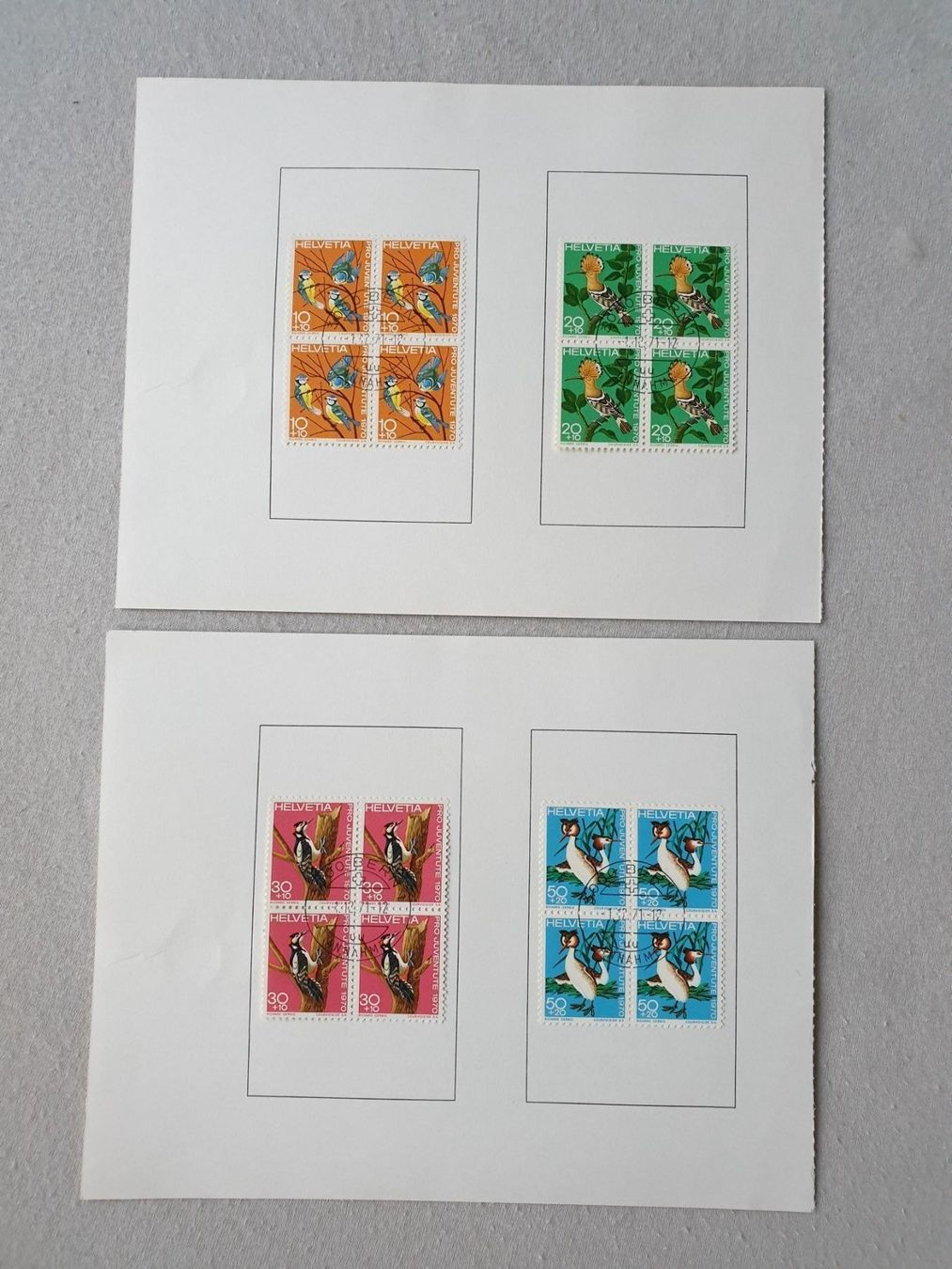 Alle Briefmarken: (295) Pro Juventute 1970 4er Blöcke – Gebraucht aus Schwarzhäusern von Inot3