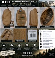 MFH Mehrzwecktasche MOLLE groß – Coyote Tan – unbenutzt