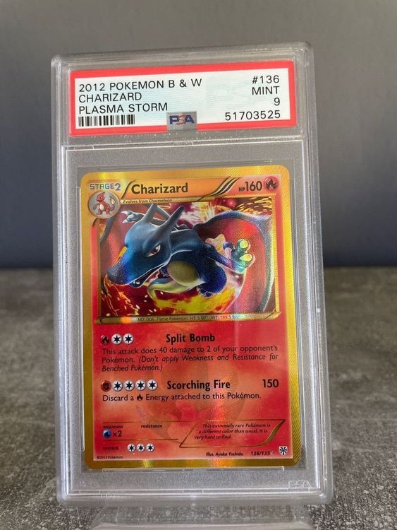 PSA 9 💰📈Shiny Charizard - Plasma Storm | Acheter sur Ricardo