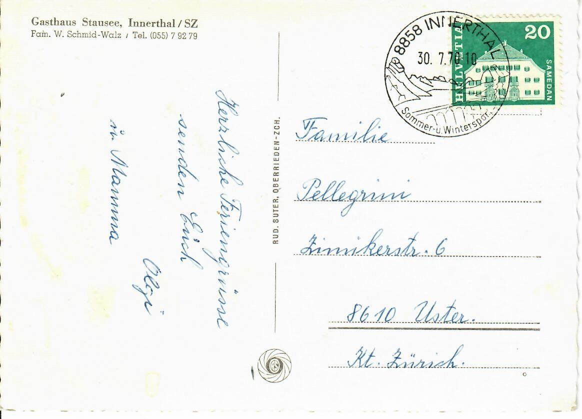 Cartoline postali: Vorderthal / Innerthal – Usato da Hochdorf venduto da Ziegel-16 1
