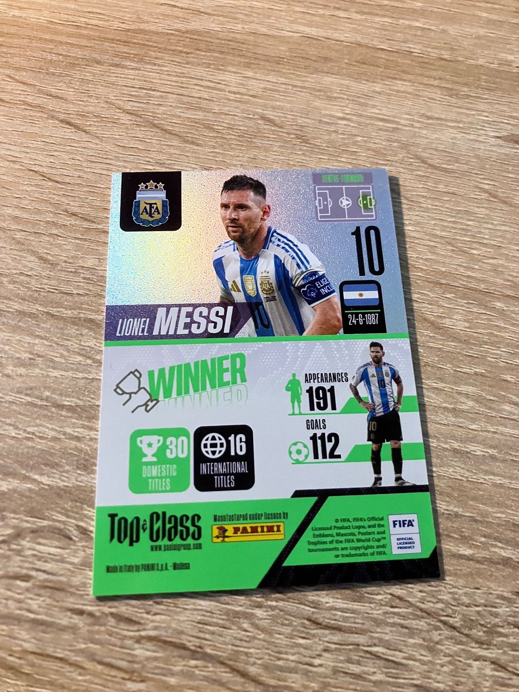 Panini Carte collezionabili: Panini Top Class 2024 Lionel Messi Winner – Nuovo (secondo la descrizione) da Chur venduto da tozzi-stickerworld 1