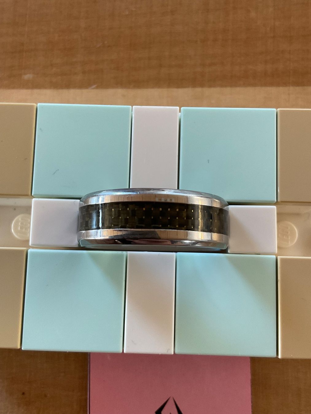 Anelli: Fingerring aus Stahl und Carbon mit Strass – Usato da Rümlang venduto da Sambas19 1