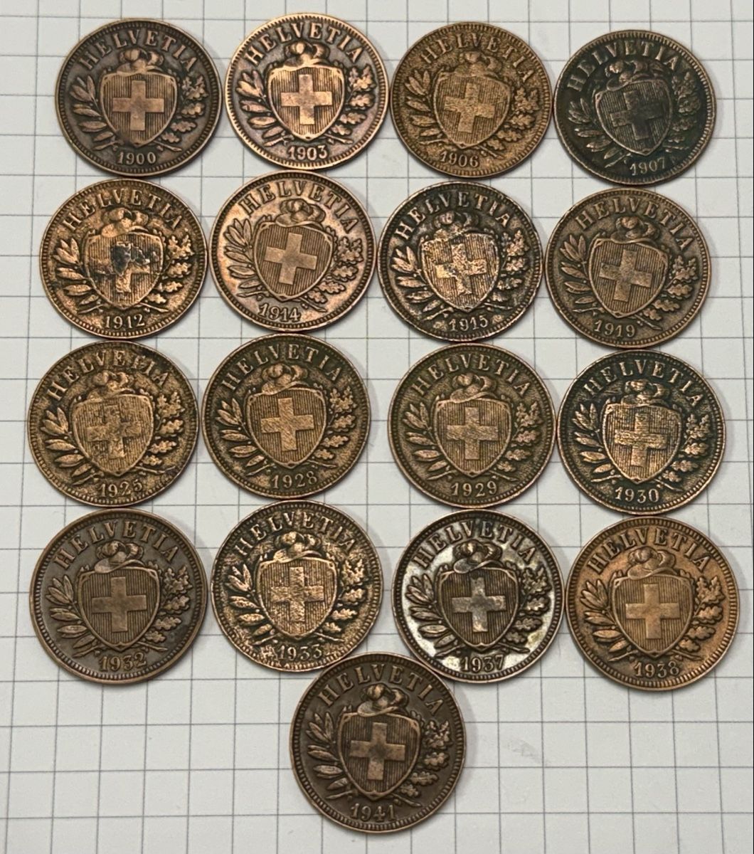 Toutes les monnaies: Sammlung 2 Rappen 1900-1941  – D'occasion à Zürich par daki81
