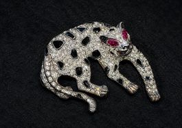 Broche panthère vintage années 80