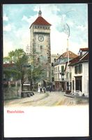 AK Rheinfelden, Strassenpartie mit Turm