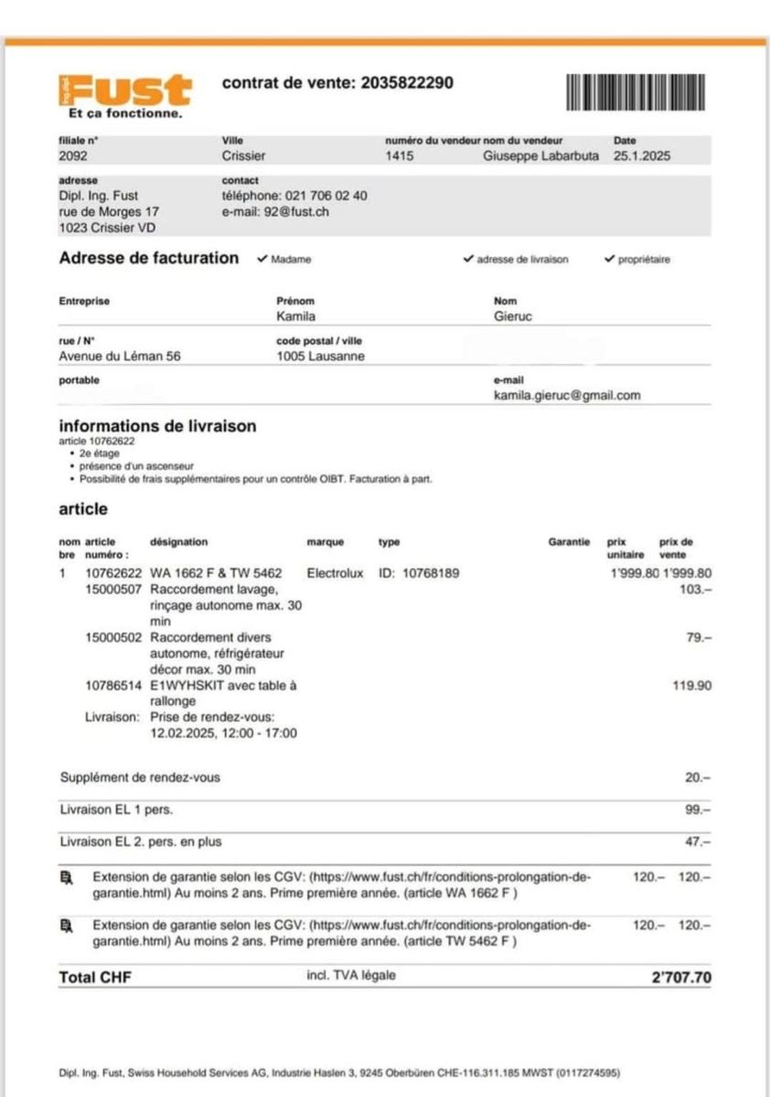 Electrolux Waschmaschinen: Tour de lavage Electrolux – Gebraucht aus Prilly von jul_r9qr 1