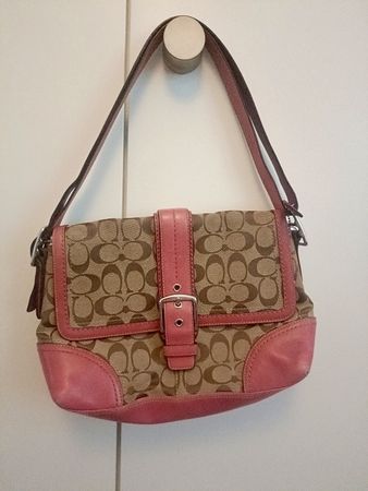 Handtasche Coach braun rosa gemustert VINTAGE