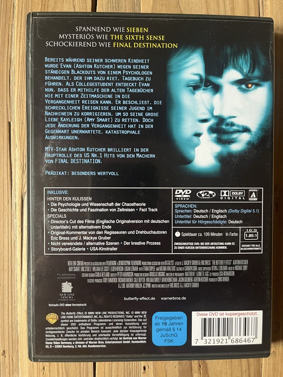 Tous les DVDs: Butterfly Effect DVD Ashton Kutcher Amy Smart – D'occasion à Nussbaumen TG par boltsi_87 1