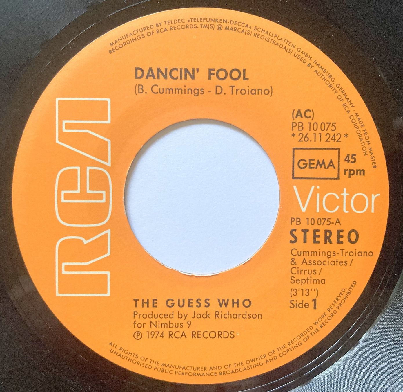 Schallplatten: THE GUESS WHO - DANCIN' FOOL – Gebraucht aus Bottens von hotter-than-hell 2