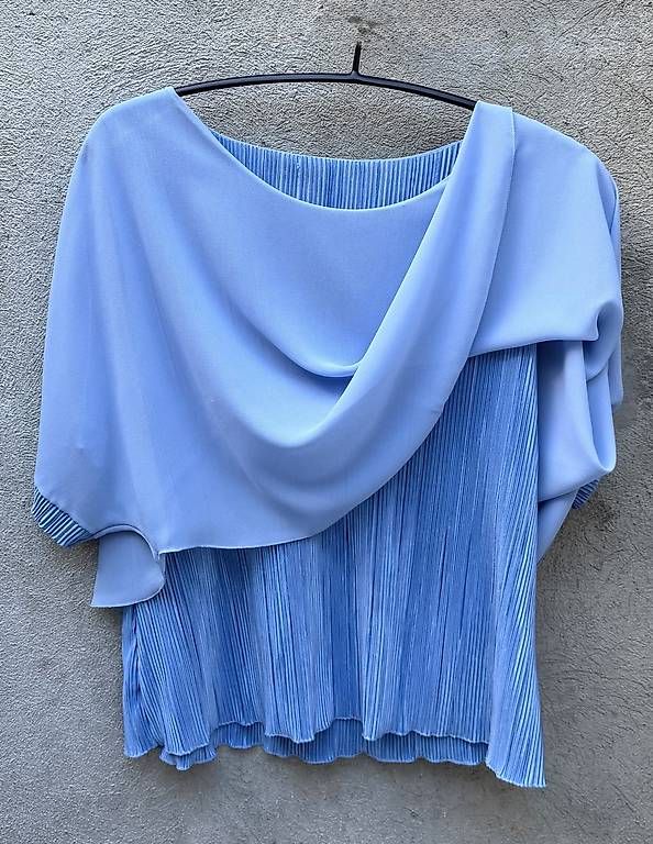 Blusen: Sublime blouse , joli bleu clair 40  – Gebraucht aus Genève von flocon06 1