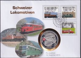 2013: Numisbrief (Münzbrief) LOKOMOTIVEN mit 409A-411A
