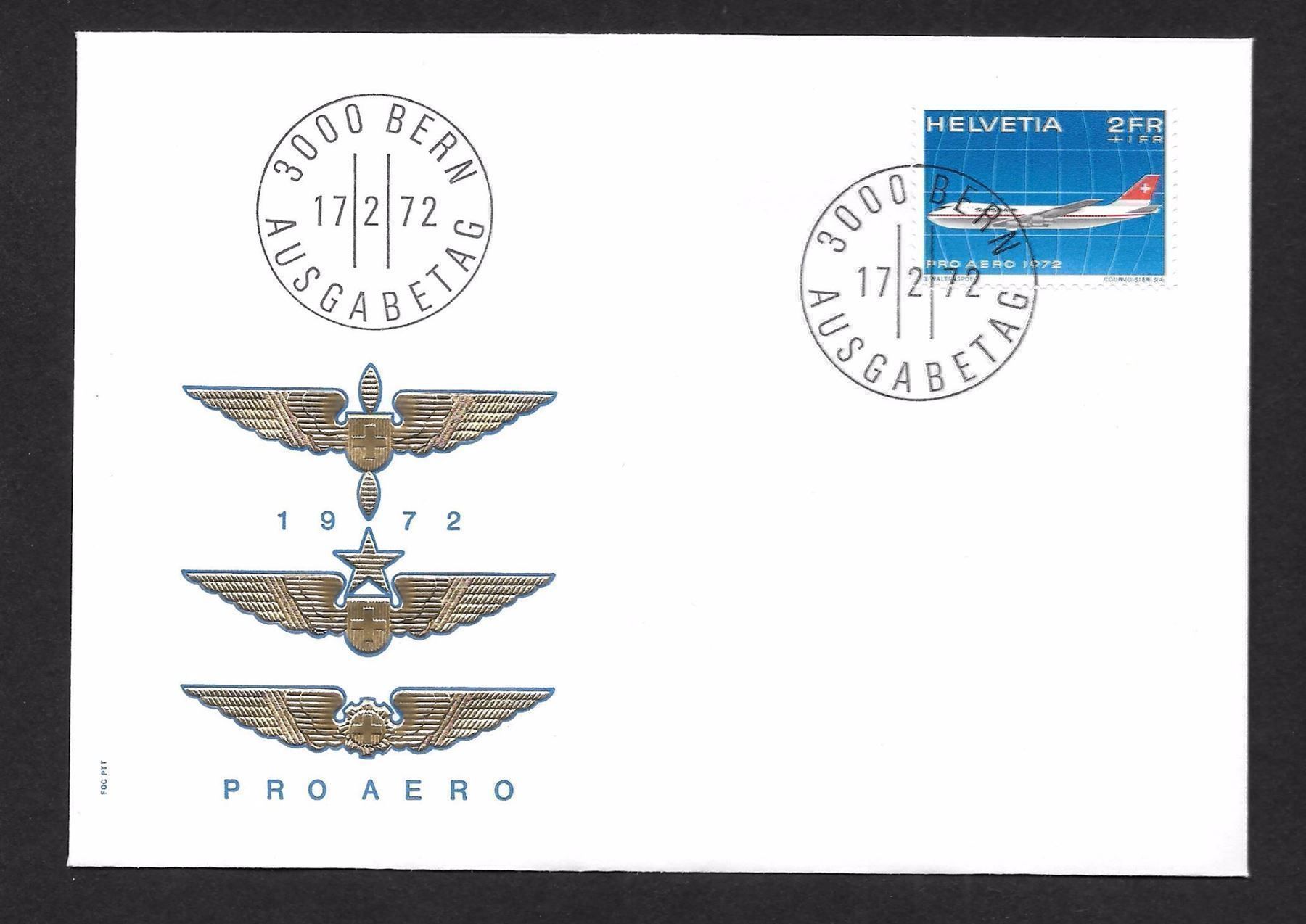 Tutti i francobolli: Flugpost FDC F47 Pro Aero ET Bern 17.2.1972 – Nuovo (secondo la descrizione) da Olten venduto da clotaldi