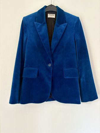 Blazer Zadig & Voltaire défilé velours bleu taille 38