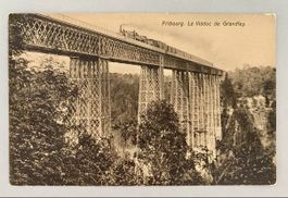 Ansichtskarte Schweiz - Fribourg, Le Viaduc de Grandfey, FR