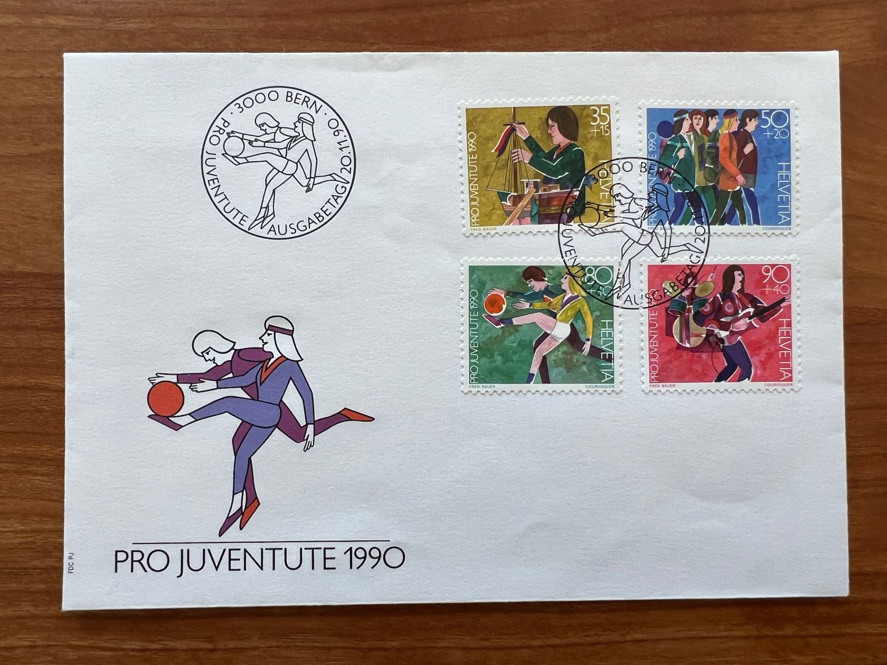 Alle Briefmarken: Pro Juventute FDC 1990  gest.(E1599) – Gebraucht aus Hinwil von Sidi4