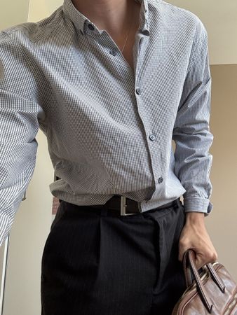 Chemise Celio à carreaux - blanc et noir - M - homme
