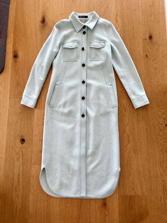 Marc Cain Wolle Mantel Gr 36 N2 NEU Hellblau Jacke Herbst
