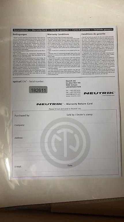 Cavi: Neutrik opticalCON Duo Feldkabel 6m Multimode  NEU/OVP – Usato da Burgdorf venduto da jon_jy6x 1