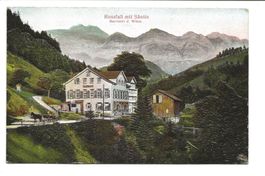 Rossfall mit Säntis bei Urnäsch (AR) Relief-AK - 1906