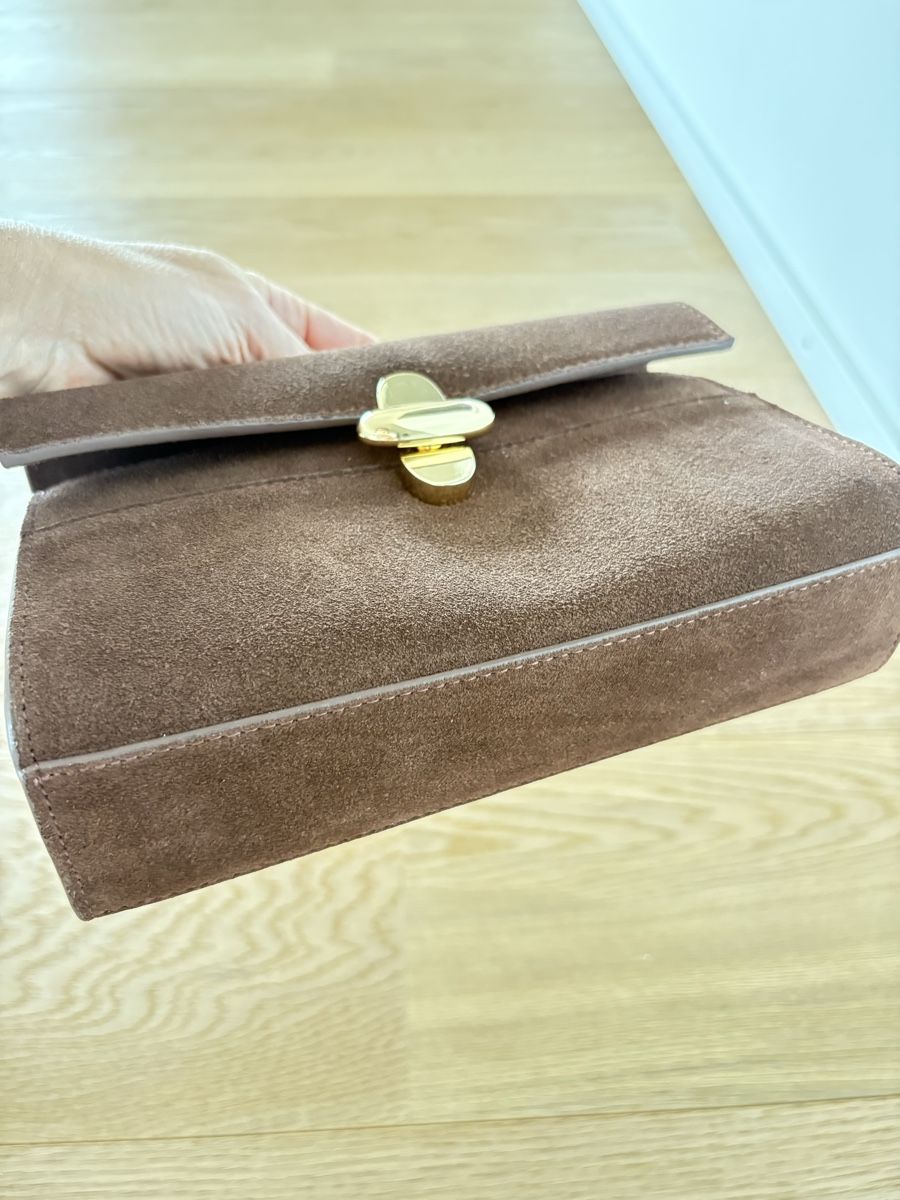 Borse da donna: Savette simmetry pochette in brown suede – Nuovo (secondo la descrizione) da St. Gallen venduto da ott_f827 4
