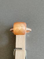 XL Rosé Gold verg. Ring Rg54 Citrin Quarz elegant