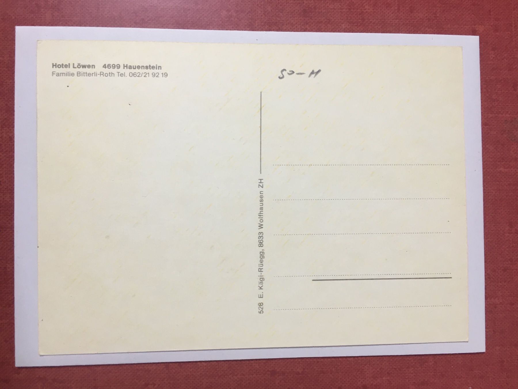 Cartoline postali: Hauenstein Solothurn Hotel Löwen alte Autos – Usato da Küttigen venduto da Melisch1000 1