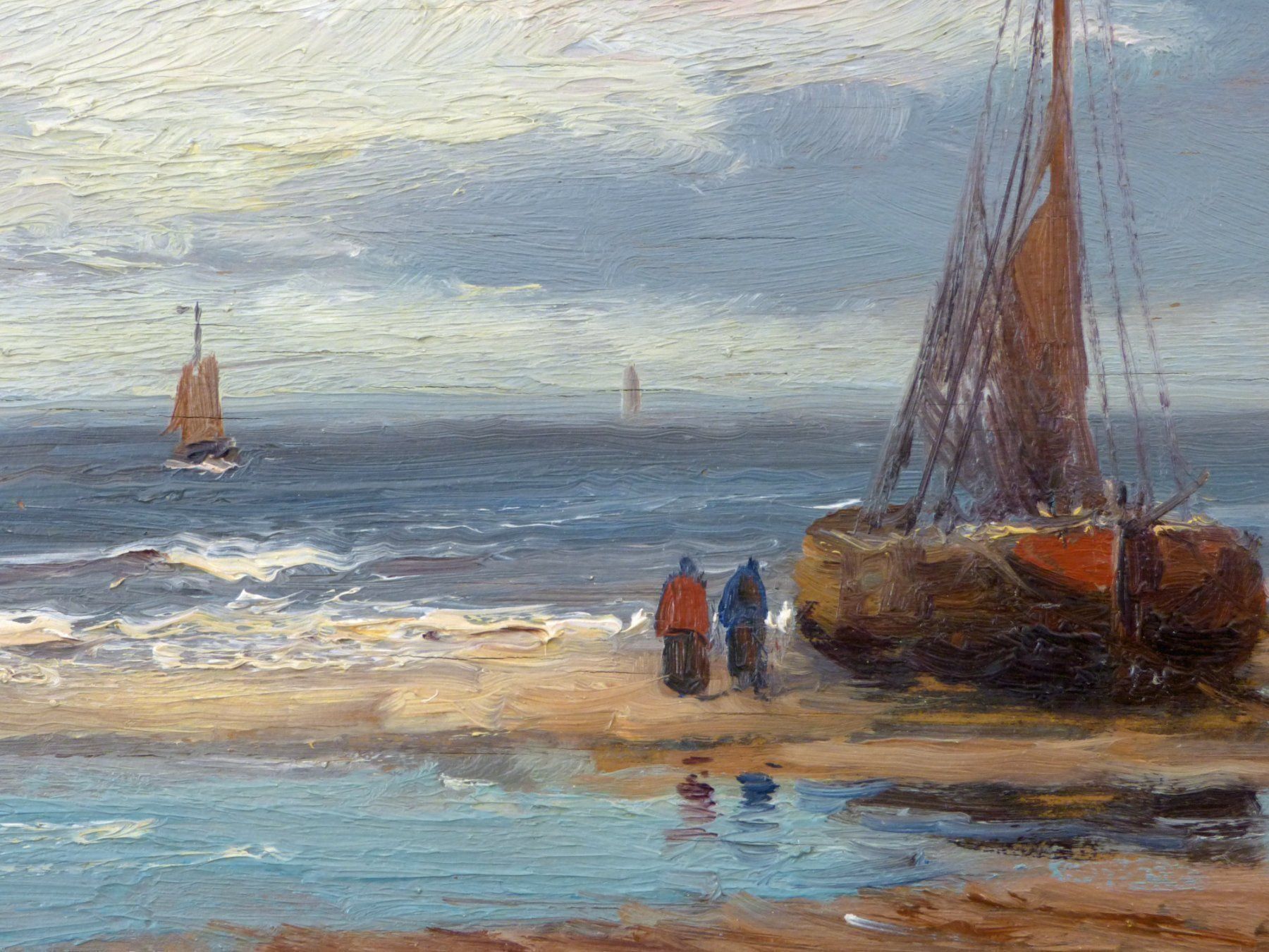 Gemälde: Jurrien Marinus Beek, Seelandschaft. Öl / Holzplatte * LESEN – Gebraucht aus Rheineck von  3