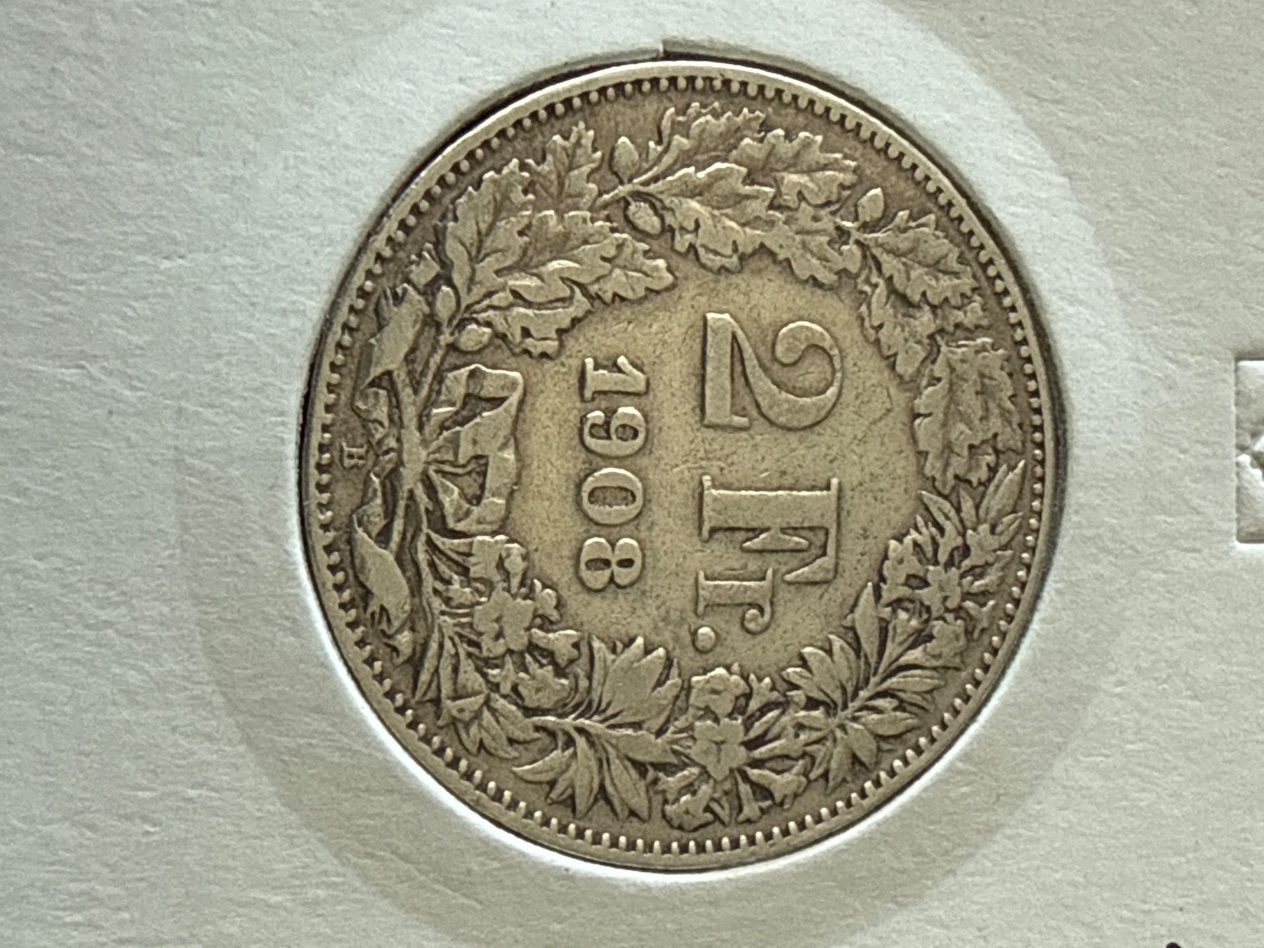 Alle Münzen: Suisse - 2 francs - 1908 - Silver Coin – Gebraucht aus Pully von ta571 1