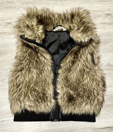 TOP 🩷 Gr 116 122 Fell/Pelz Weste Gilet Kunstpelz