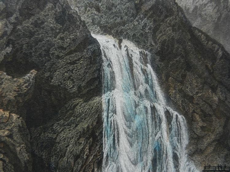 Incisioni: Pissevache Valais koloriert – Usato da Risch venduto da Rischli15 5
