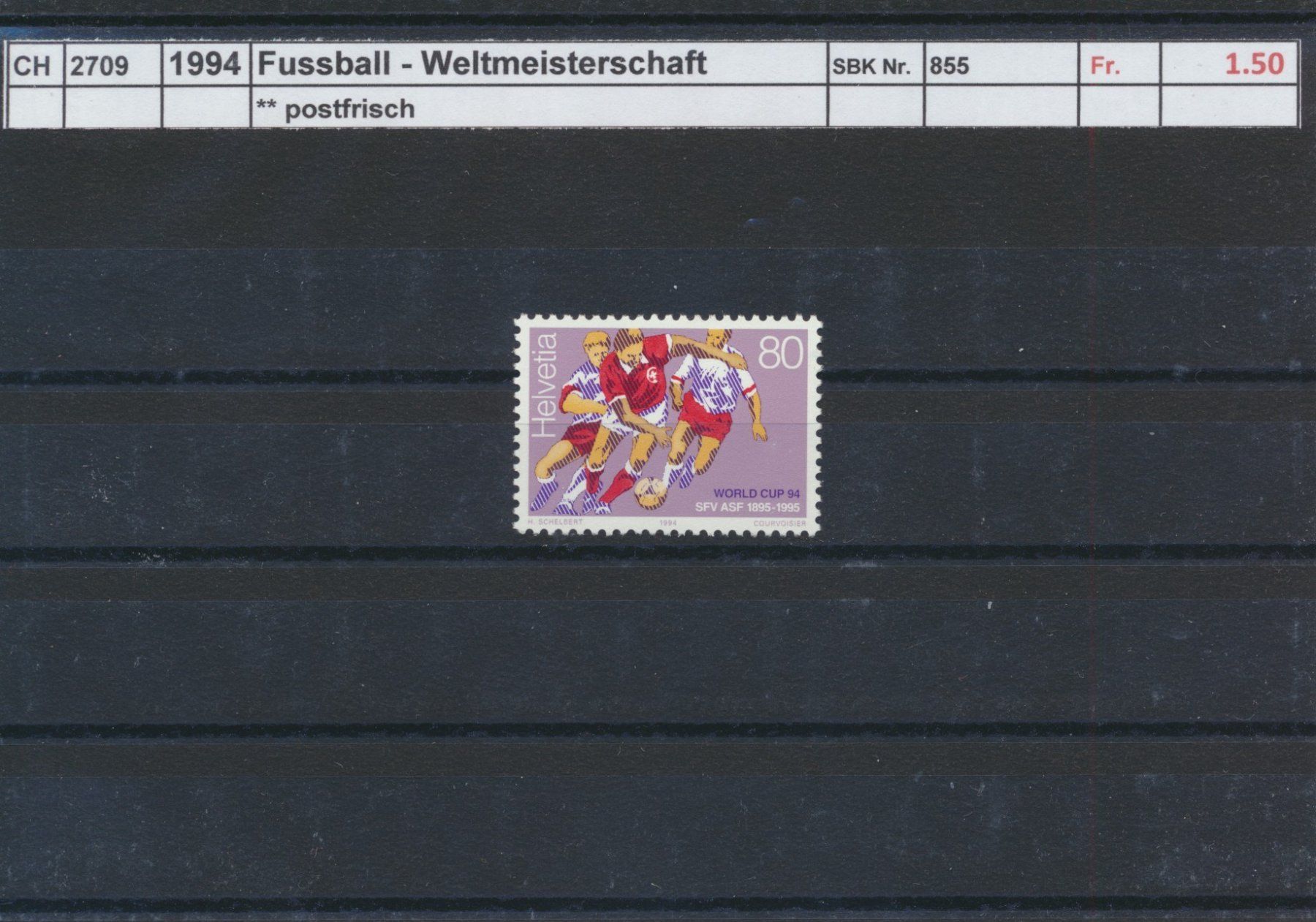Tutti i francobolli: 1994 "Fussball - Weltmeisterschaft", ** postfrisch – Nuovo (secondo la descrizione) da Winterthur venduto da Zupogeru